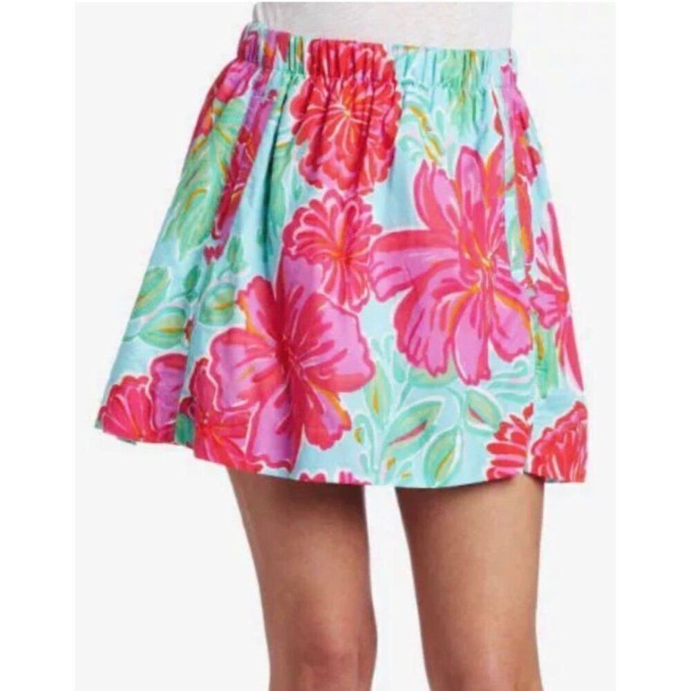 FB12 Lilly Pulitzer CISSY SKIRT in Shorely Blue Bellina XS/S Womens Cute